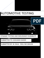 Automotive Testing: Dynamic Testing and Endurance Durability