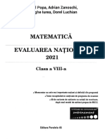 Evaluare Nationala 2021. Matematica - Clasa 8 - Gabriel Popa, Adrian Zanoschi