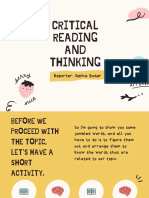 Critical Reading and Thinking (R&W)