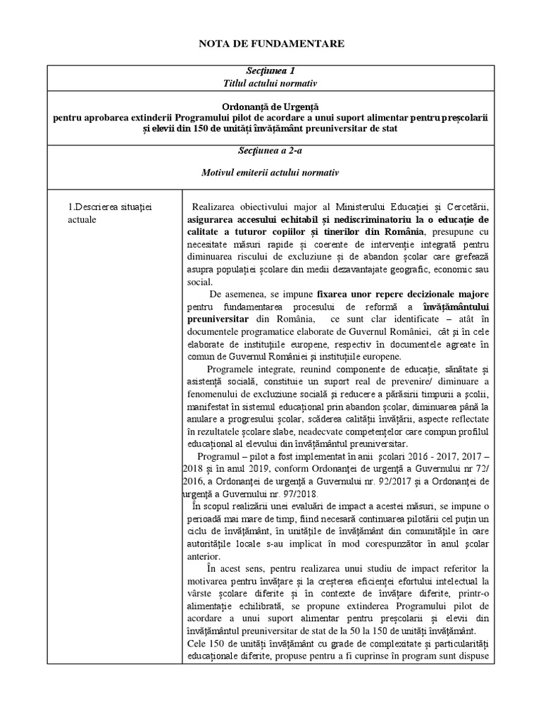 Nota Fundamentare Oug