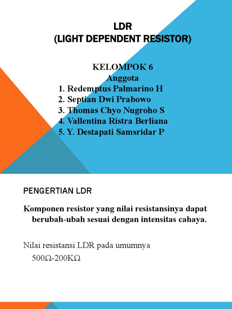LDR (Light Dependent Resistor) PDF