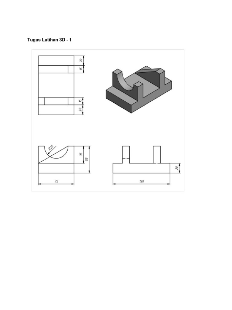 Latihan Gambar 3D dengan Inventor | PDF | Game & Aktivitas | Komputer