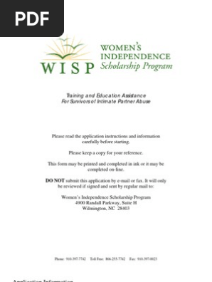 WISP Application Form