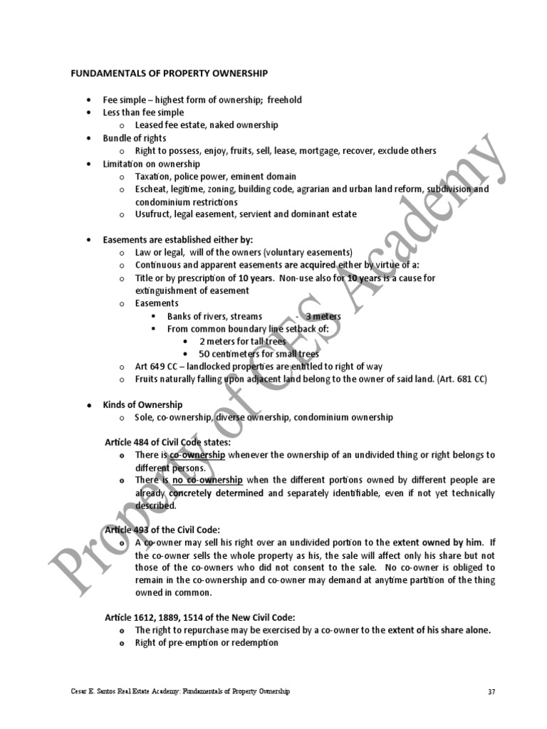Property Ownership Fundamentals Guide | PDF | Easement | Geography