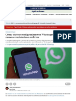 cómo chatear contigo mismo por Whatsapp para tener a mano recordatorios o archivos