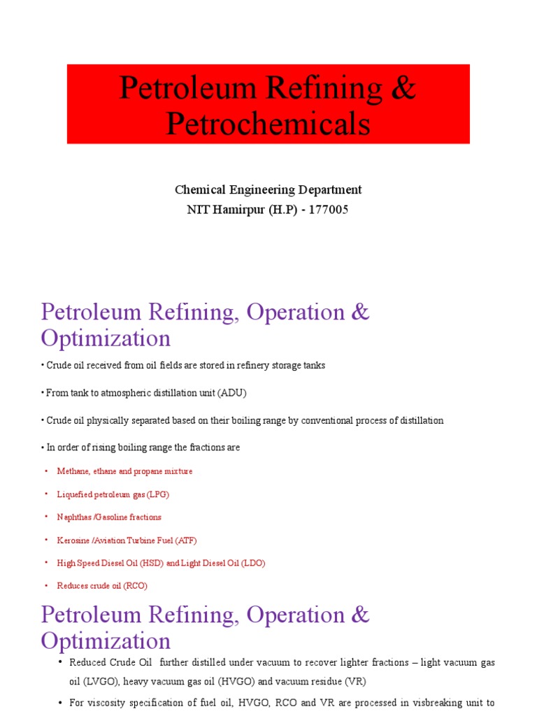 Petroleum Refining and Petrochemical Processes | PDF | Cracking ...
