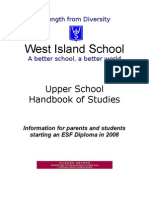 Upper School Handbook For 2008