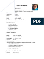 Curriculum Vitae: Core Competency