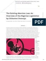 The Existing Abortion Law - An Overview of The Nigerian Legislation by Chikamso Ononuju - Lawyard