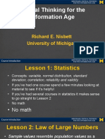 Critical Thinking For The Information Age: Richard E. Nisbett University of Michigan