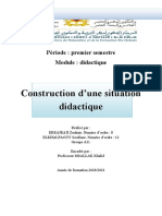 La Construction D'une Situation Didactique