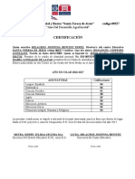 Certificación: Escuela Inicial y Basica "Santa Teresa de Jesus" Codigo 00527