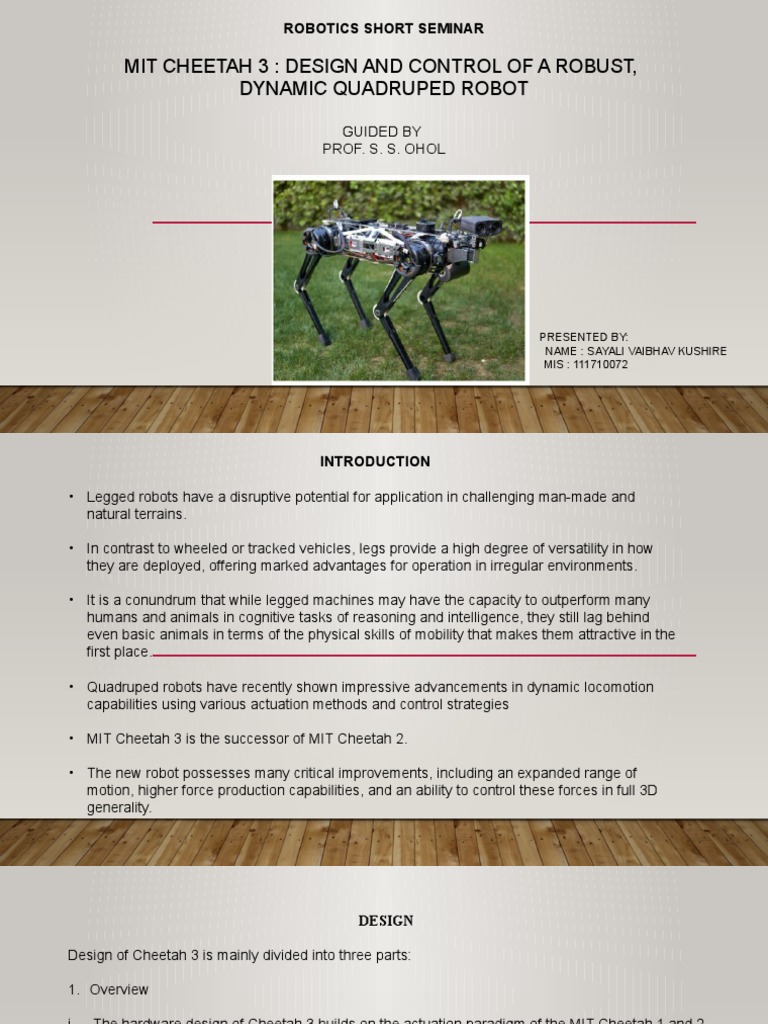 Robotics Short Seminar | PDF | Robotics | Robot