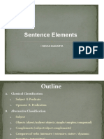 Sentence Elements Classification