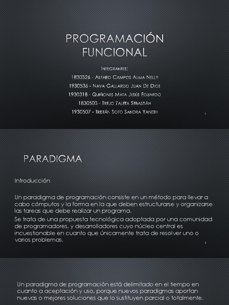 Introducción a Programación Funcional | PDF | Programacion Funcional ...