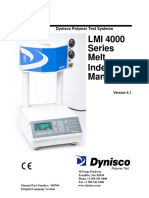 LMI 4000 Series Melt Indexer Manual: Dynisco Polymer Test Systems