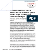 Relationship Between Lumbar Lordosis and The Ratio of The Spinous Process Height To The Anterior Spinal Column Height