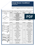 Our Mission: Great Room Condition!: Maintenance Cart Set Up Card