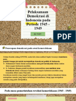 Pelaksanaan Demokrasi Di Indonesia Pada Periode 1945 - 1949