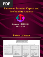 Return On Invested Capital and Profitability Analysis: Semester 1 2020/2021 Art, Pat