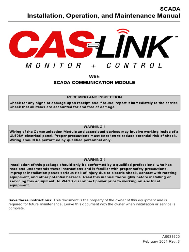 SCADA Manual PDF Network Switch Scada