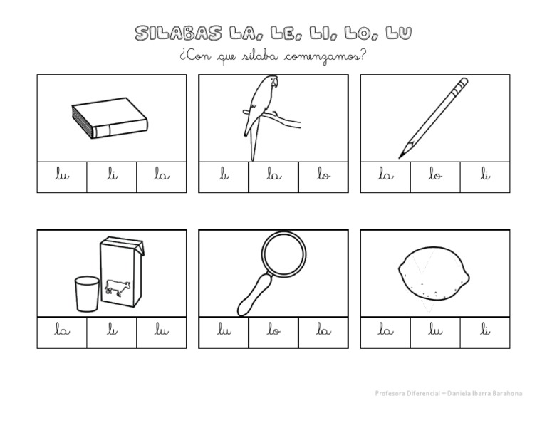 Material - Letra L - Sílaba Inicial PDF | PDF