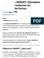 Objetivos SMART - Ejemplos de Cómo Redactar Un Objetivo de Forma Inteligente