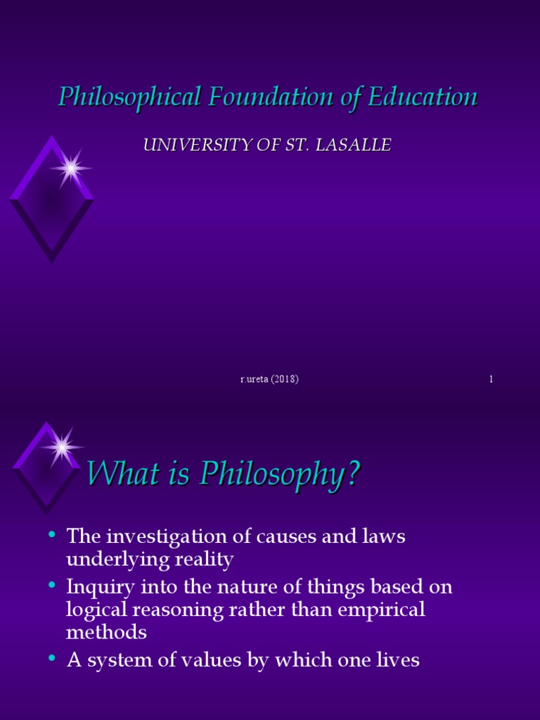 Philosophical Foundation Of Education Pdf Philosophy Of Education