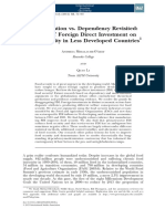 Modernization vs. Dependency Revisited Effects of Foreign Direct Investment On Food Security in Less Developed Countries