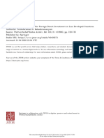 Incentives and Disincentives For Foreign Direct Investment in Less Developed Countries