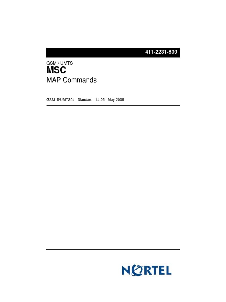 411-2231-809.14.05 NORTEL MAP Commands | PDF