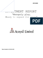 Acrysil LTD Investment Report