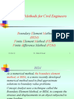 Numerical Methods For Civil Engineers: B E M (BEM) F E M (FEM) F D (FDM)