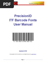 Precisionid Itf Barcode Fonts User Manual: Updated 2018