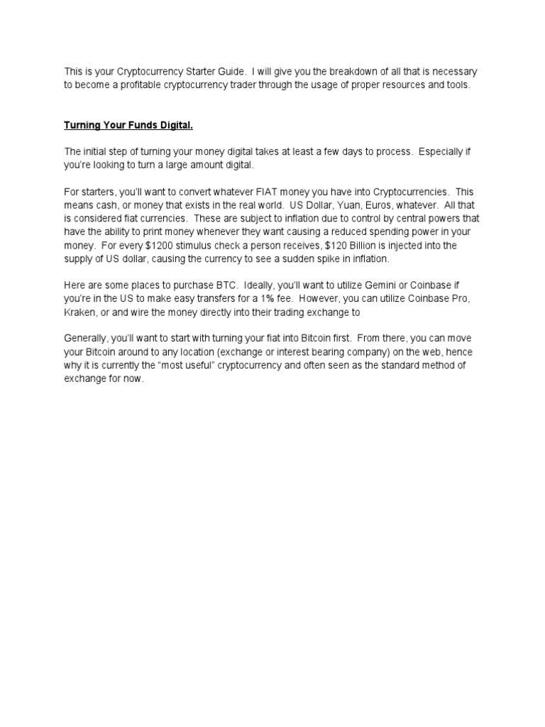 Starter Guide | PDF | Finance & Money Management | Law