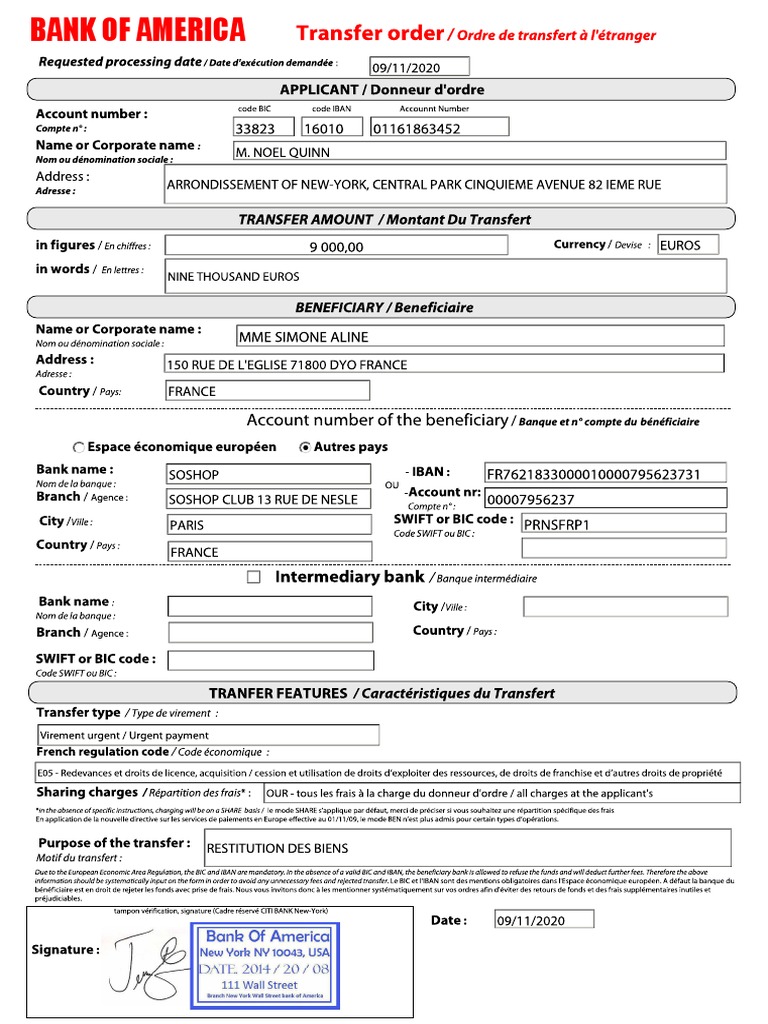 HSCB Banque Transfer | PDF