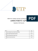 Assignment 4 (PV) : MDB 4443: Facilities Operation and Management (ME)