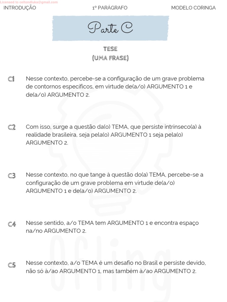 Modelo de Redação Coringa para ENEM | PDF | Science | Ciência e Tecnologia