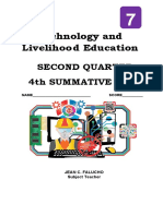 Technology and Livelihoo D Education: Second Quarter 4Th Summative Test