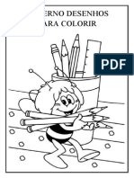 Caderno desenhos colorir