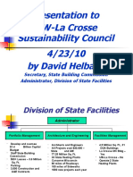 Presentation To UW-La Crosse Sustainability Council 4/23/10 by David Helbach