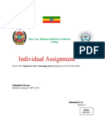 Individual Assignment: Maj. Gen. Mulugeta Buli Poly Technical College