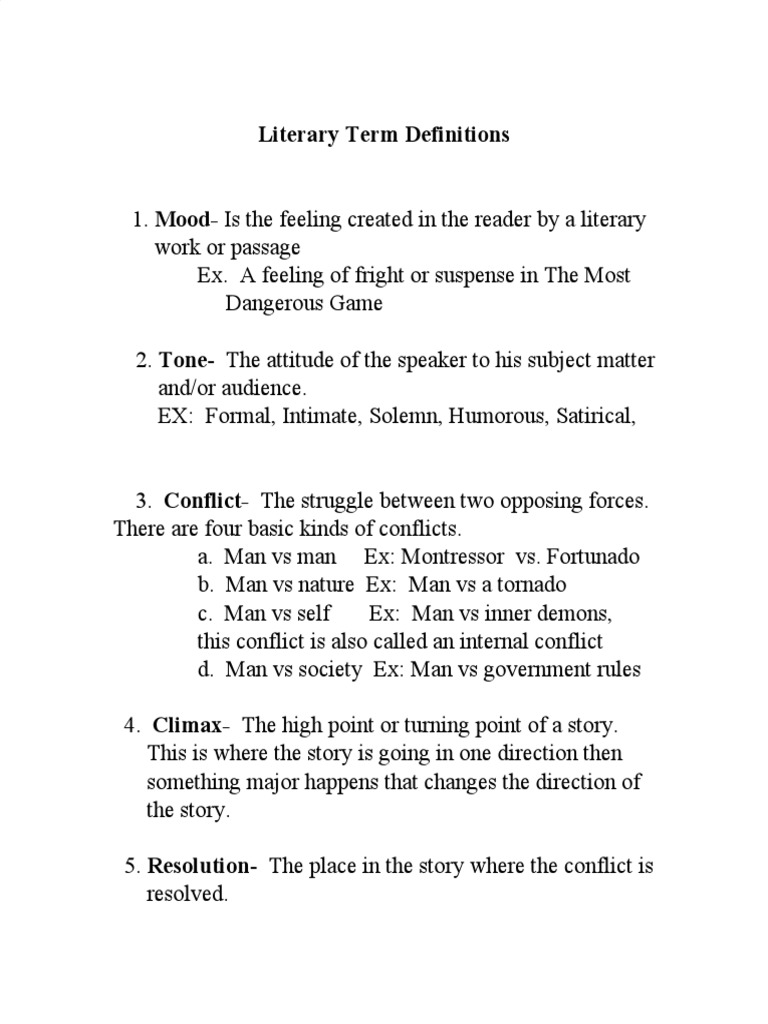 Literary Term Def | PDF | Narration | Languages