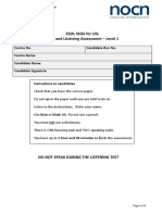 5 L1 Speak List Assessment ESOLSAMPLESET5 CAT102018