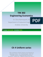 TIN 302 Engineering Economics: Dr. Dina Rahmayanti, M.Eng Department of Industrial Engineering Andalas University