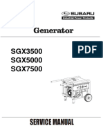 Subaru Generators Commercial sgx3500 sgx5000 Sgx7500e Owners