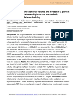 Skeletal Muscle Mitochondrial Volume and Myozenin