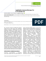 Intravenous Immunoglobulin Immunotherapy For Coronavirus Disease-19 (COVID-19)