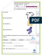 Evaluation Des Acquis de Deux Modules 9 Et 10 en Ecrit 3 Éme 2eme Trimestre