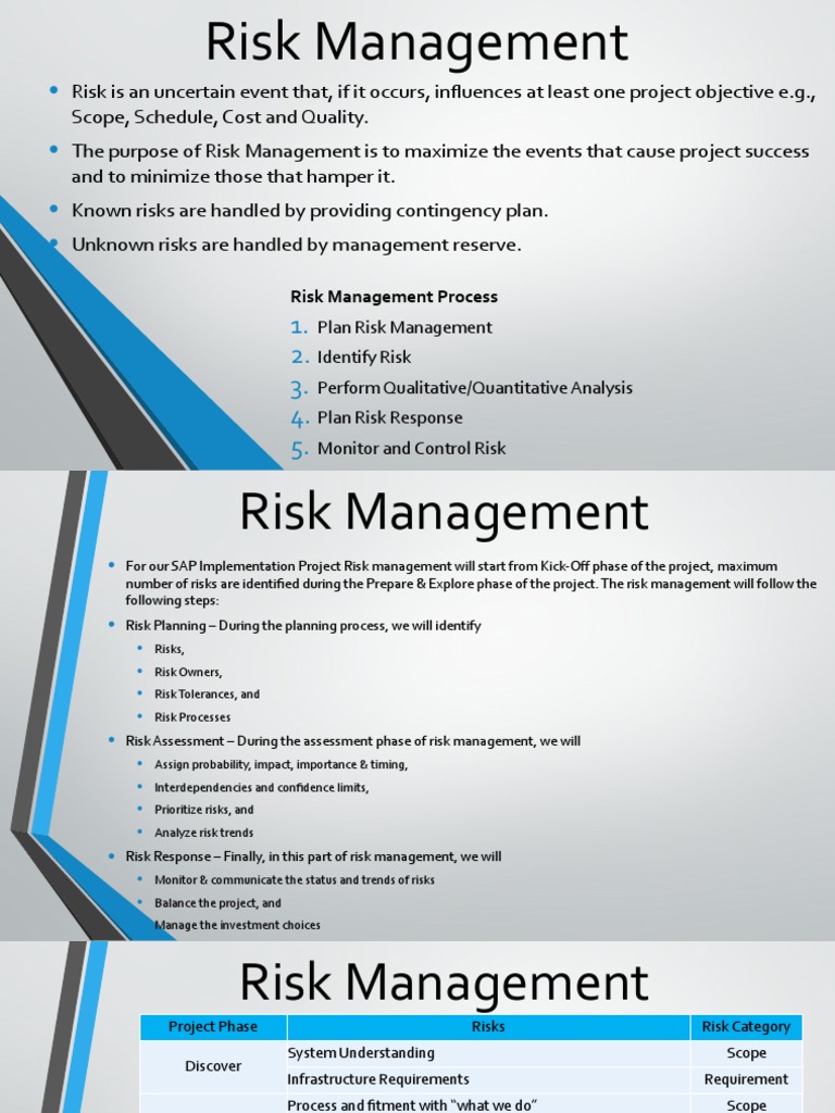 Effective Risk Management for Projects | PDF | Risk Management | Risk
